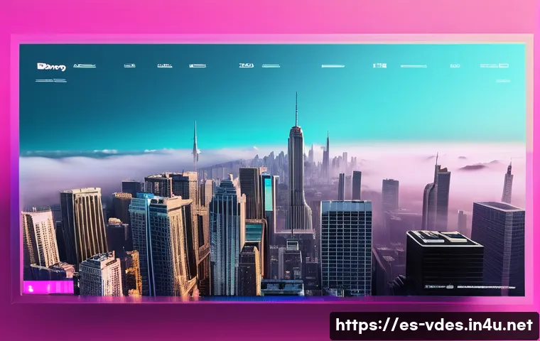시각디자인 트렌드 분석 - Ultra-wide hero scene for a Spanish tech brand landing page: a retro‑futuristic cityscape blending Y...